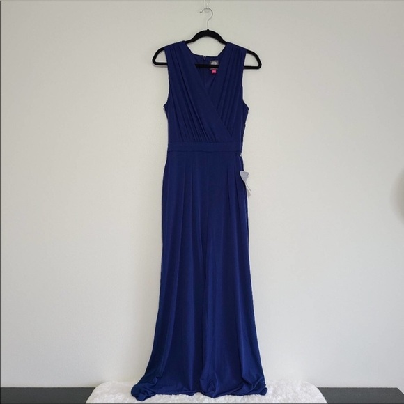 Vince Camuto Tie Wide Leg Sleeveless Jumpsuit - Picture 2 of 4